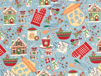 "Holiday Baking" Dog Bandana