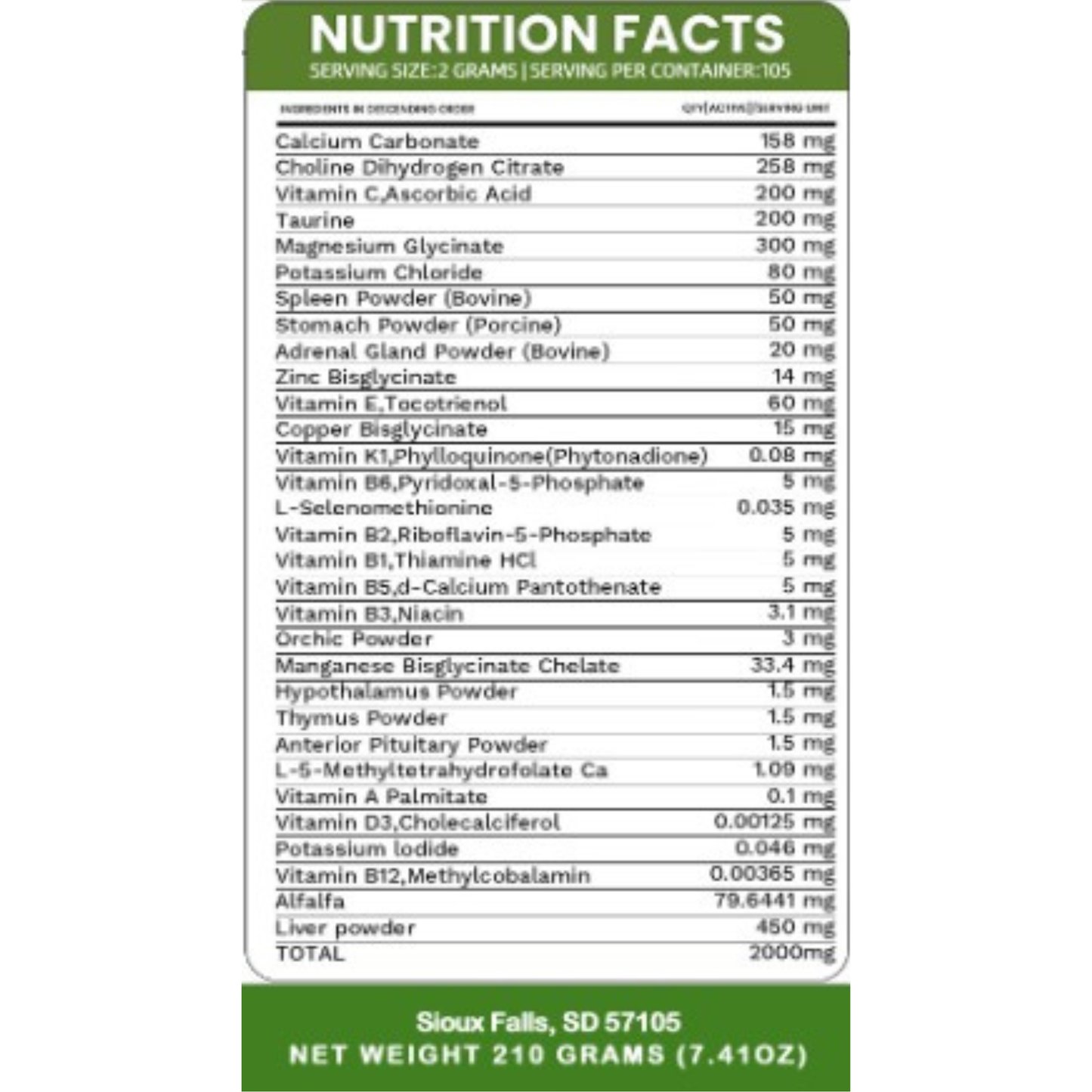 Pet Vitamins-Holistic Total Body Support Multi-Vitamin