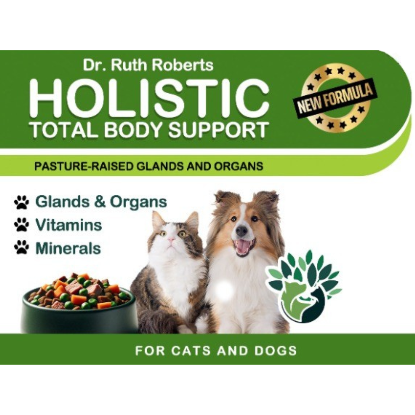 Pet Vitamins-Holistic Total Body Support Multi-Vitamin
