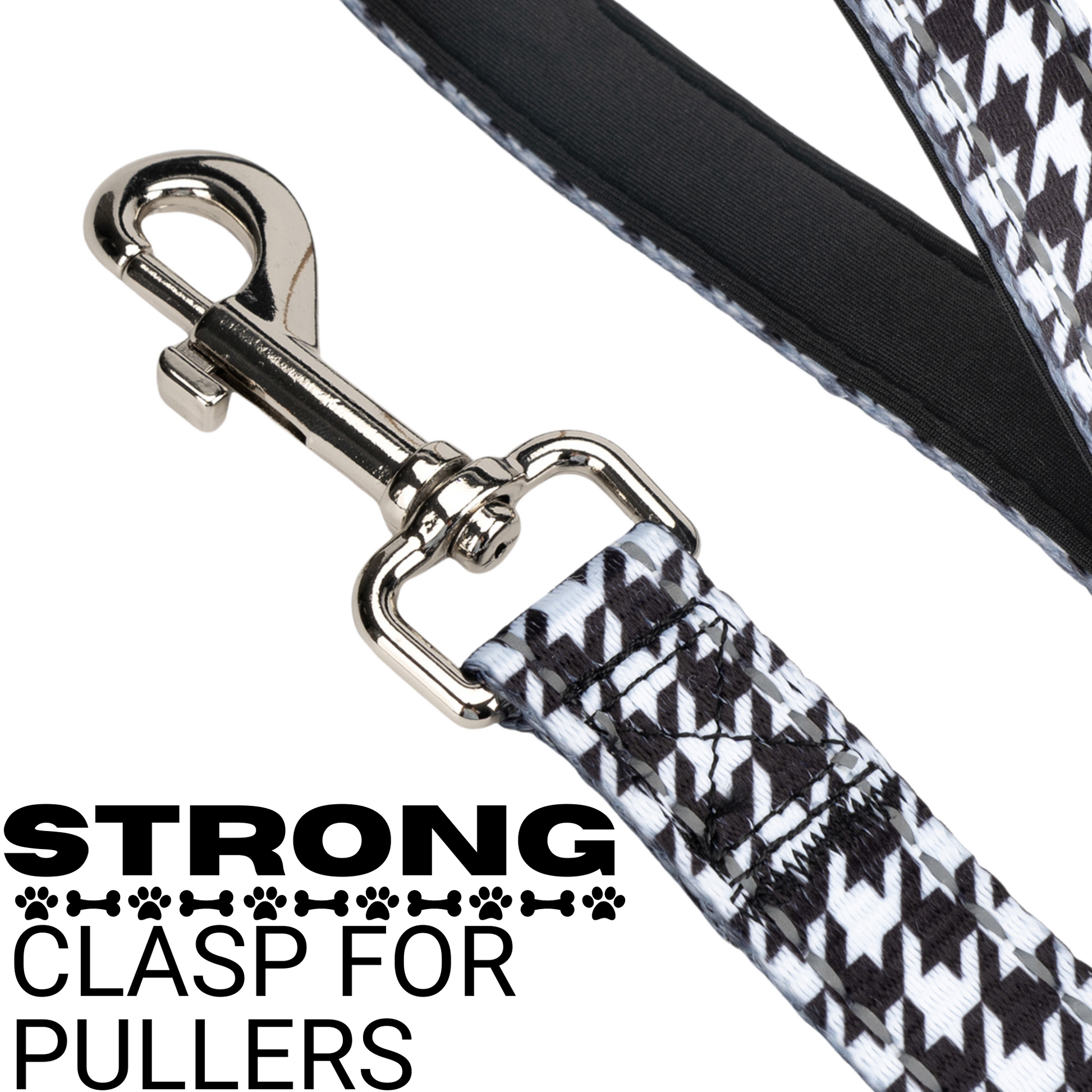 Dog Leash EcoBark Houndstooth Leash- Padded Comfort Grip - gallery product image for dog leash