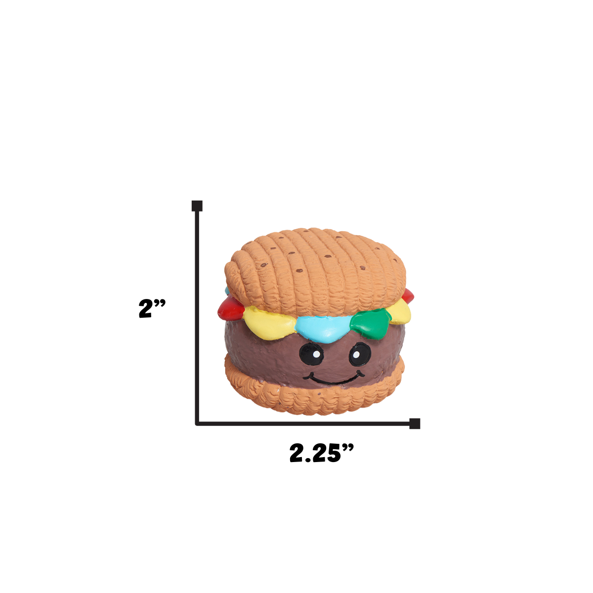 Dog Food Big Buns Foodies Hamburger Ruff-Tex Latex Ball Toy - lifestyle product image for dog food