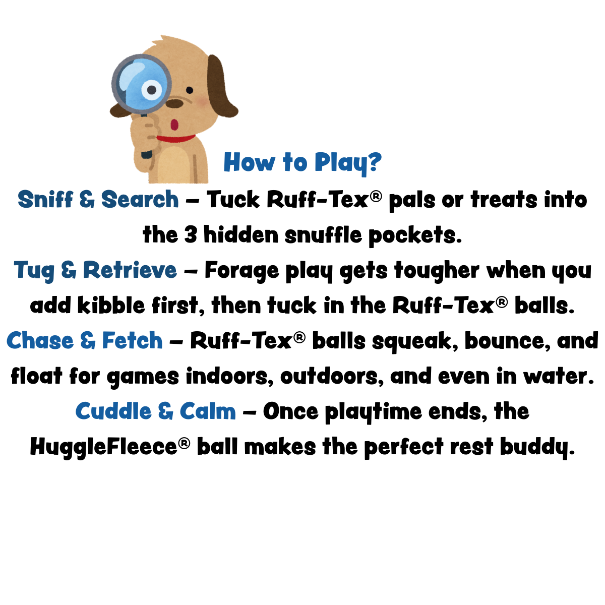 Pet Toy HuggleSnuffles SnuffleSphere Puzzle Ball for Comfort - detail product image for pet toy