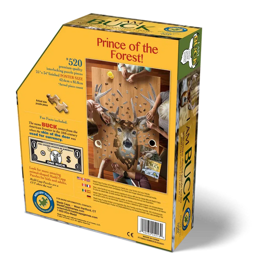 I Am Buck 550 Piece Head Shaped Jigsaw Puzzle Madd Capp