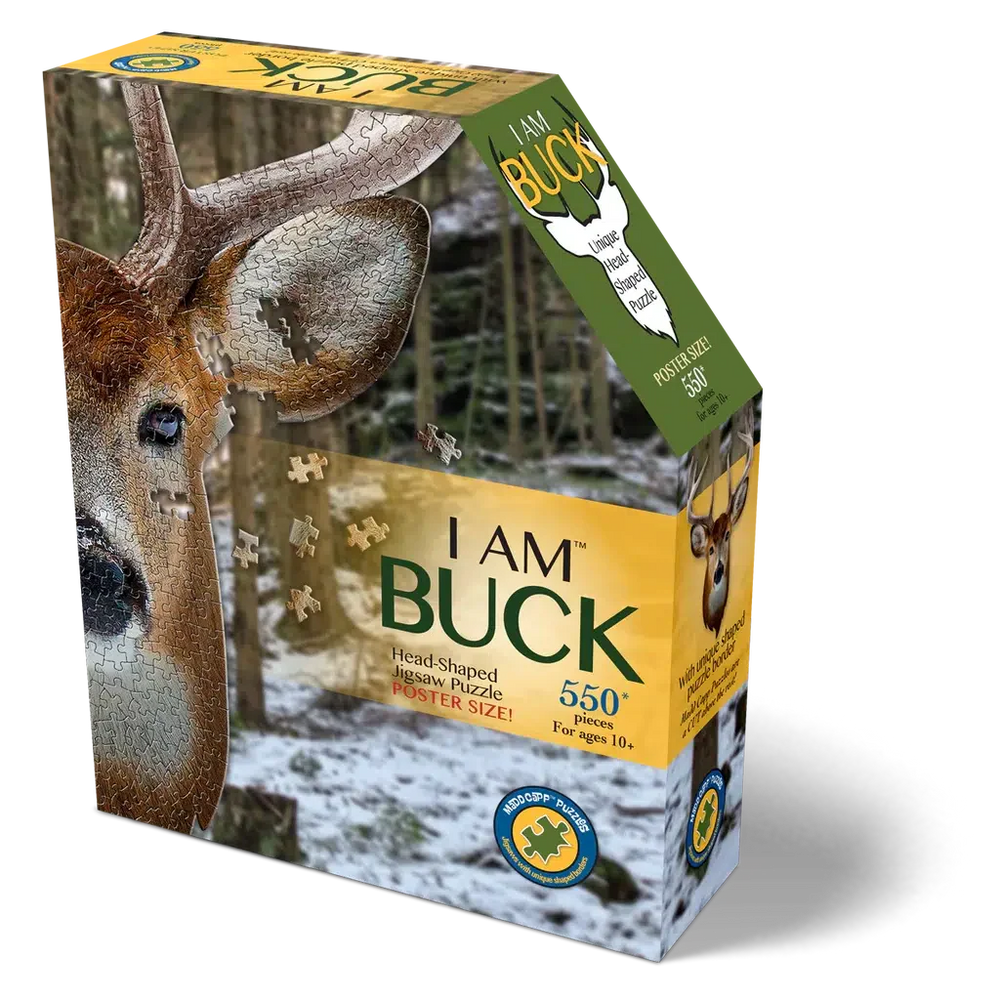 I Am Buck 550 Piece Head Shaped Jigsaw Puzzle Madd Capp