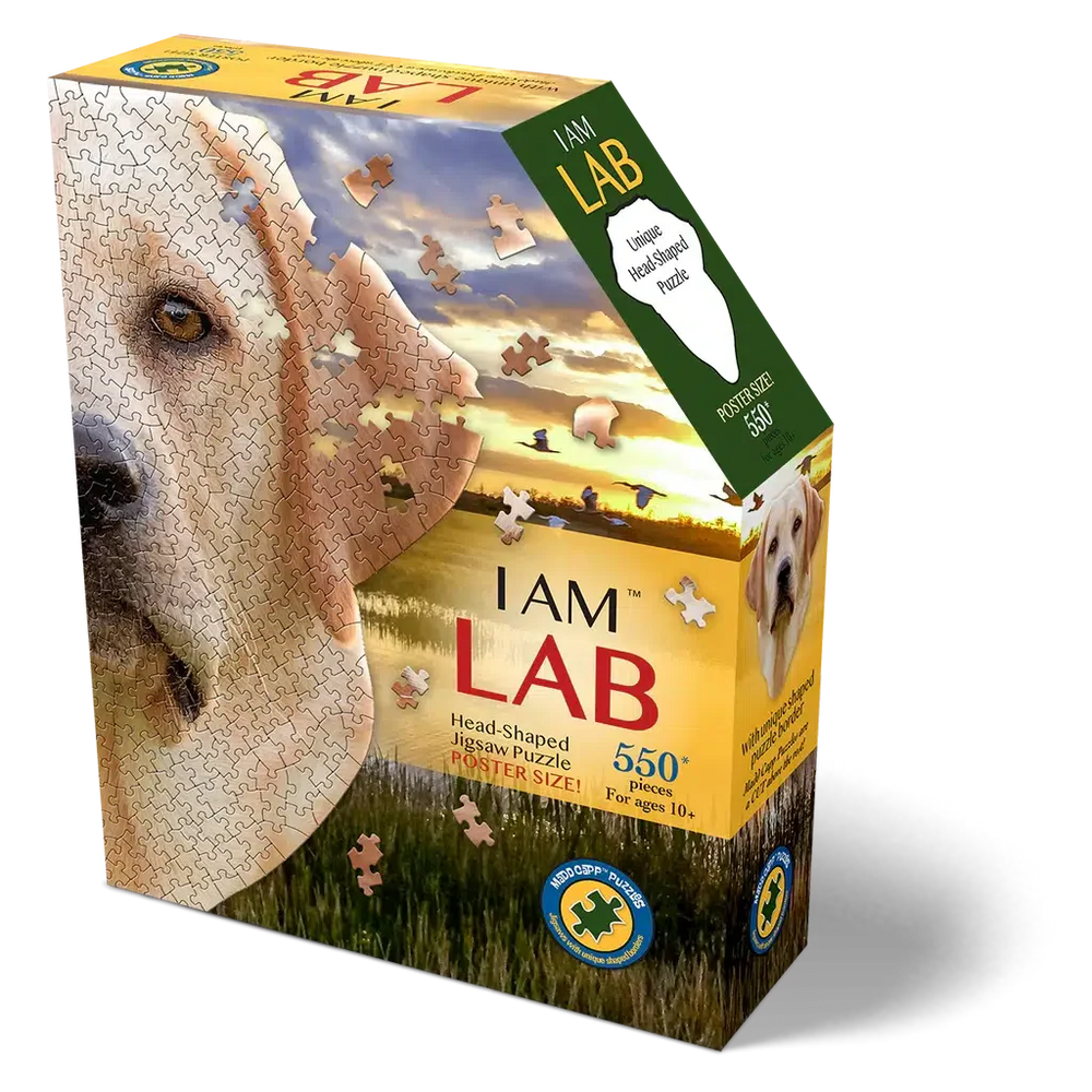I Am Lab 550 Piece Head Shaped Jigsaw Puzzle Madd Capp