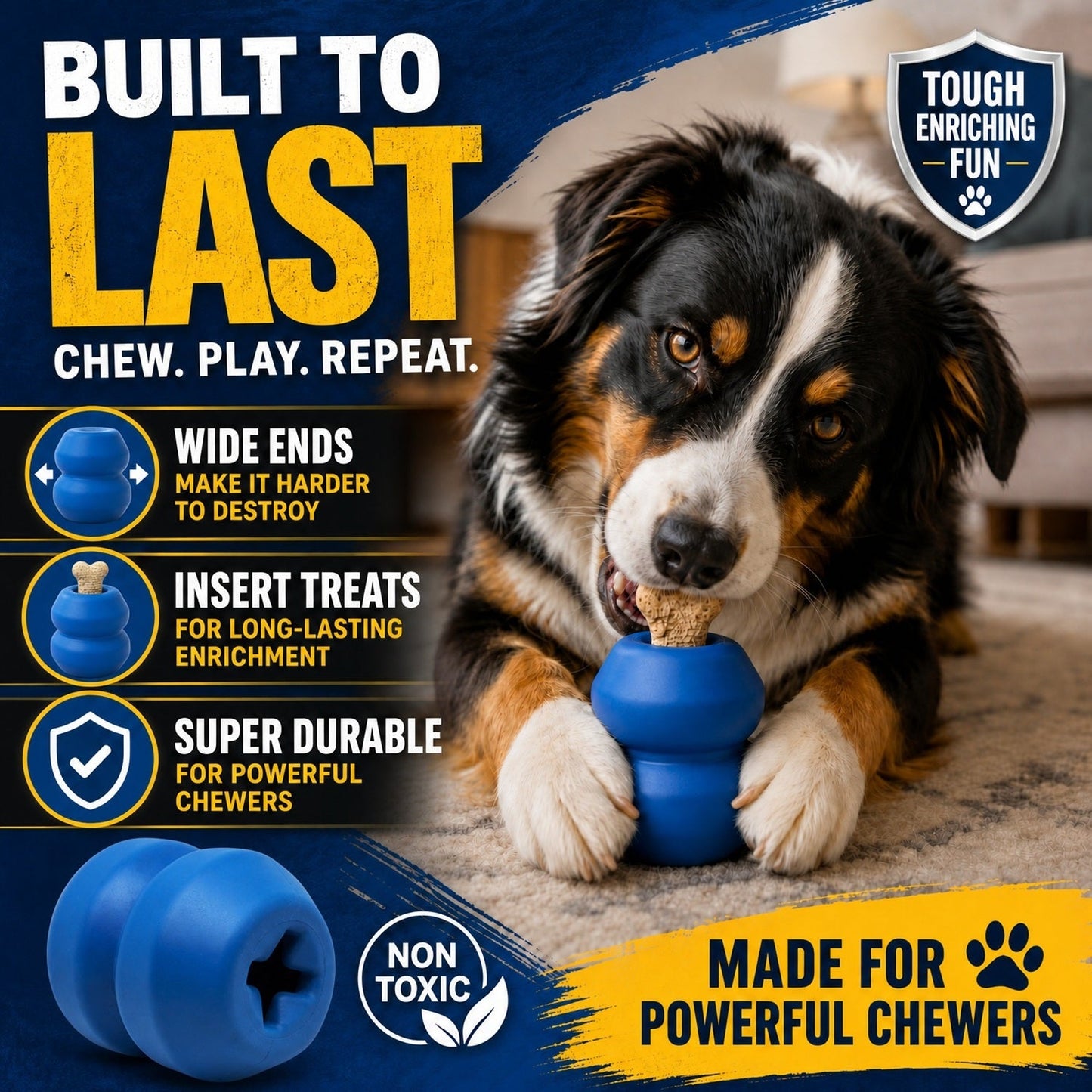Double Trouble toy - Dual Chamber Treat Dispenser for Large