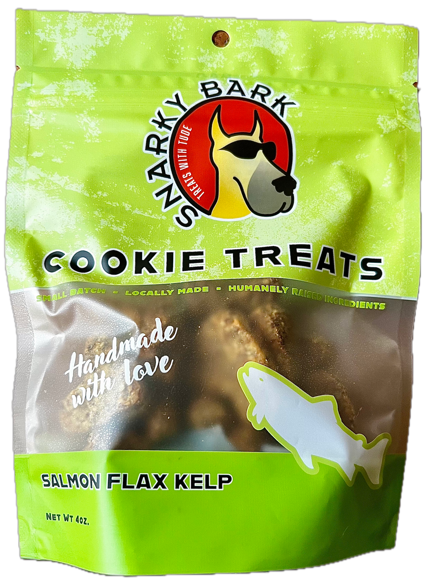 Snarky Bark Salmon Flax Kelp Cookie Treats