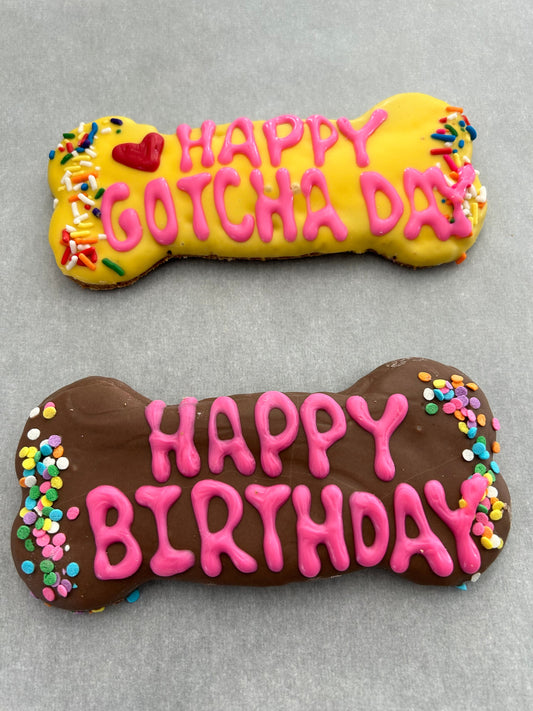 Lucy Loo Happy Birthday Bone Dog Treats for Special Dogs