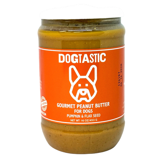 Dogtastic Gourmet Peanut Butter for Dogs - Pumpkin & Flax Seed Flavor - 50% off