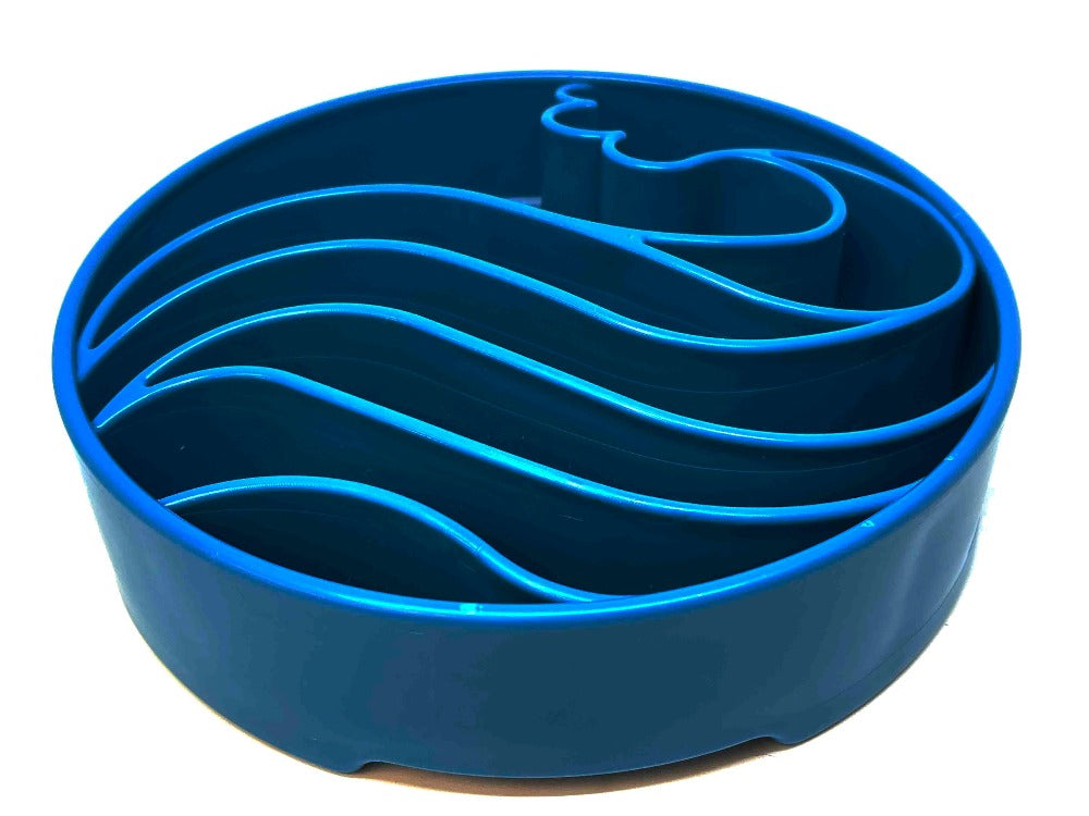 Wave eBowl Deep Slow Feeder Dog Bowl for Enrichment | Made