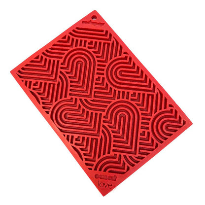 SodaPup Love Heart Enrichment Lick Mat for Calming Pet Stress