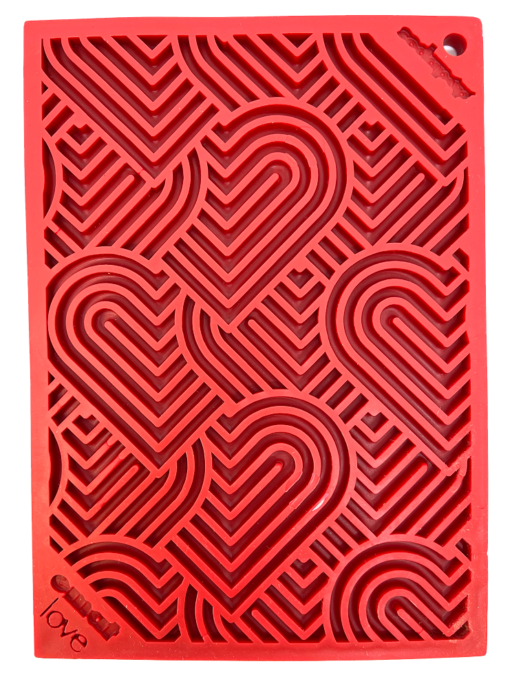 Love eMat - Enrichment Lick Mat for Dogs and Cats| Heart Design |