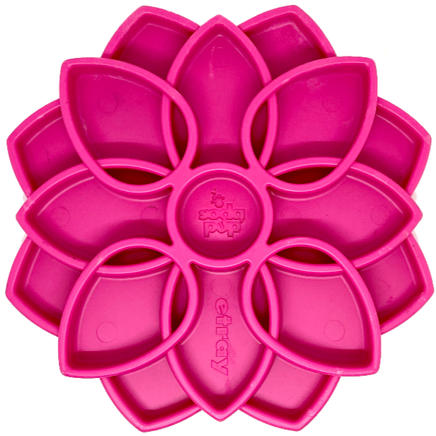 Mandala Etray Shallow Slow Feeder Dog Bowl For Enrichment - close up view
