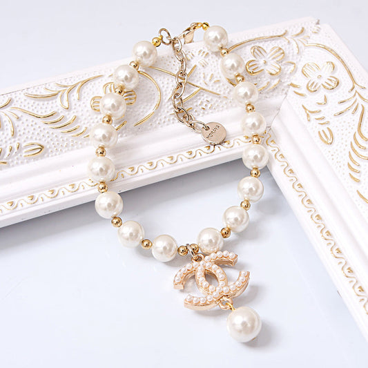 Pearls Charm Dog Necklace C** style