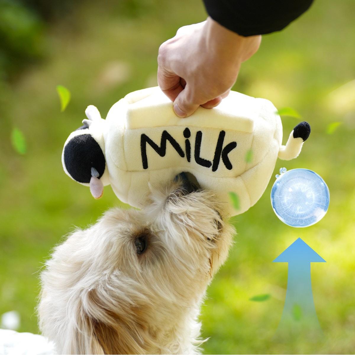Milou & Lumi Milk Plush Chew Toy for Dogs & Cats ? Interacti