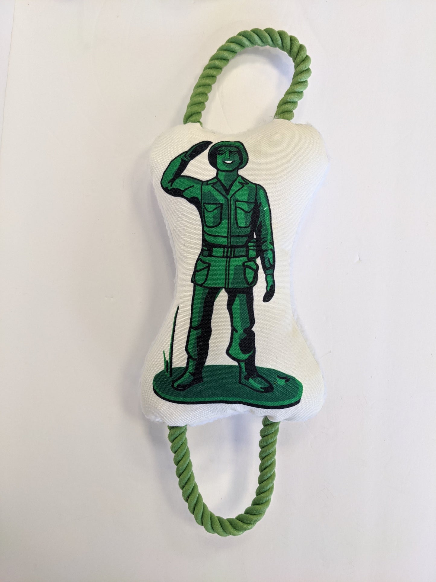 Retro Soldier Plush Dog Toy - Squeaker & Crinkle Paper Fun 🪖