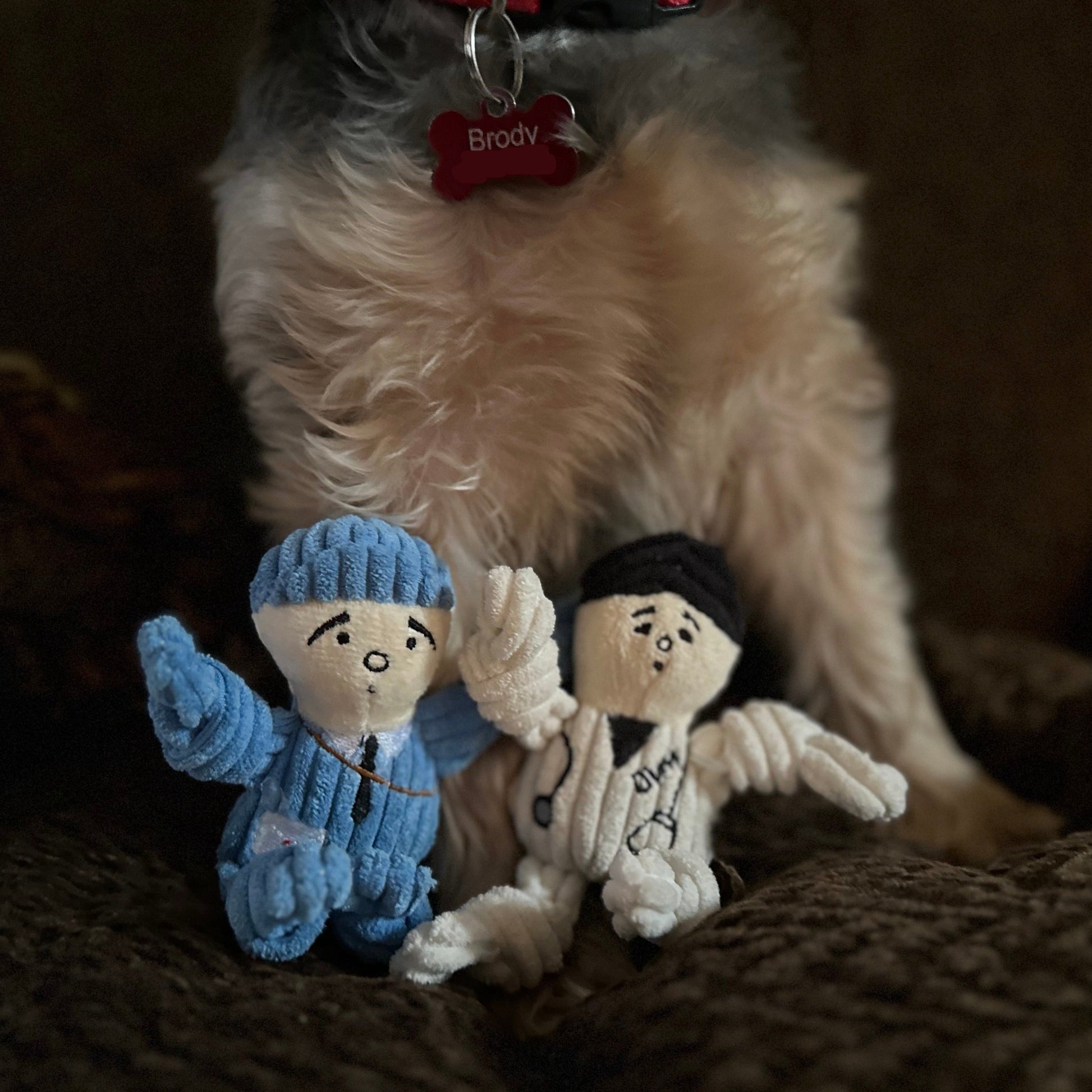 Dog Toy Wee Huggles Assorted People Plush Toys Pack Essentia - gallery product image for dog toy
