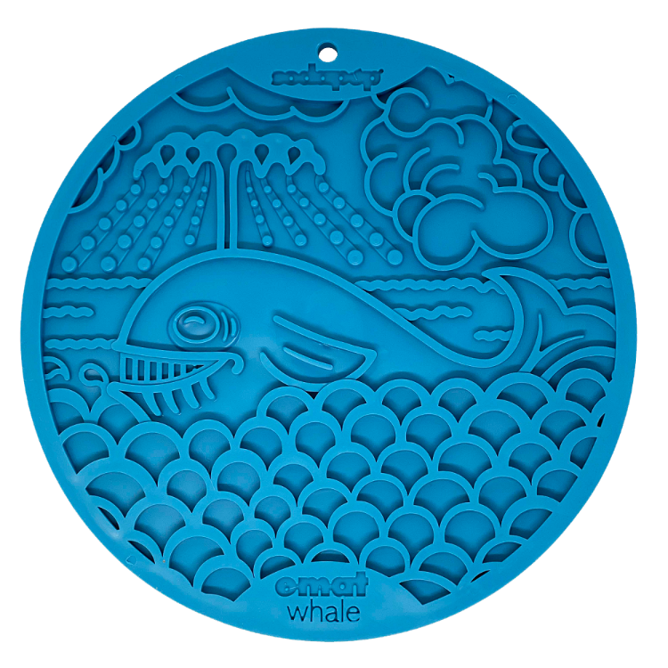 Whale eMat - Enrichment Lick Mat for Dogs and Cats - with