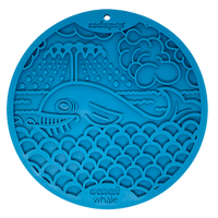 Whale eMat - Enrichment Lick Mat for Dogs and Cats - with Suction Cups | Whale Design | USA Made