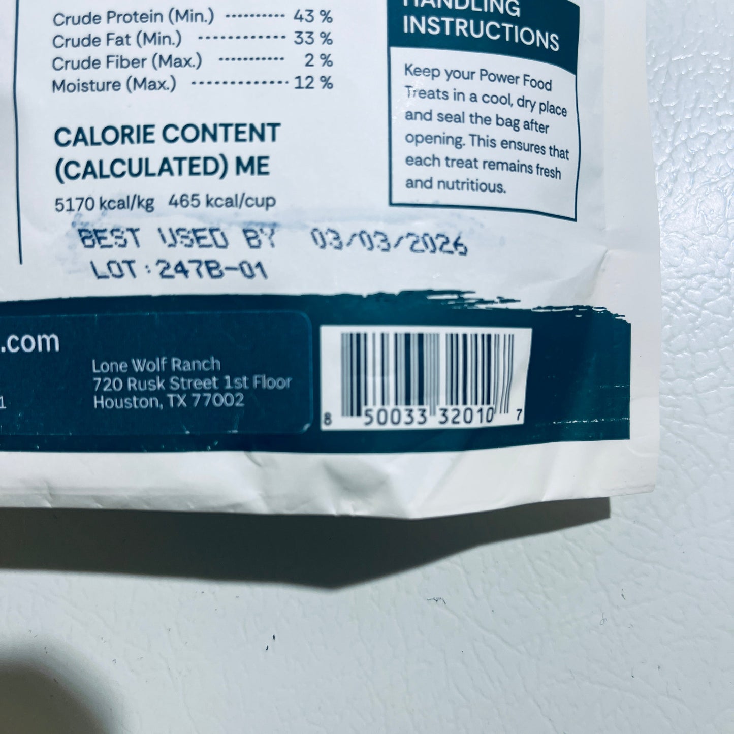 Lone Wolf Ranch Beef Heart Dog Treats Natural Protein 6 oz Bag