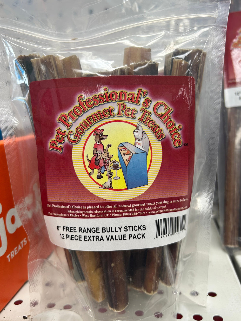 Pet Professional's Choice 12pk 6" Free Range Bully Sticks