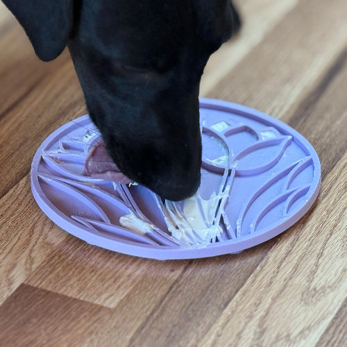 Tulip Design Emat Enrichment Lick Mat For Dogs And Cats With - gallery image 9