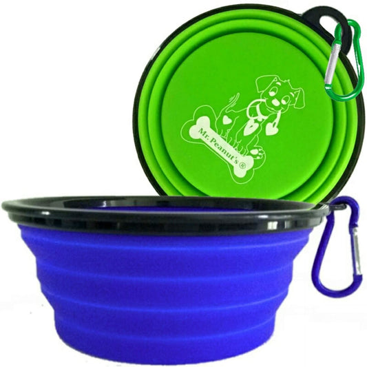 Pet Feeding Supplies 2 Pak XL 34oz Collapsible Travel Bowls - main product image