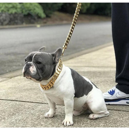Dog Leash Cuban Link 14K Gold Plated Luxury Kilo ⛓️