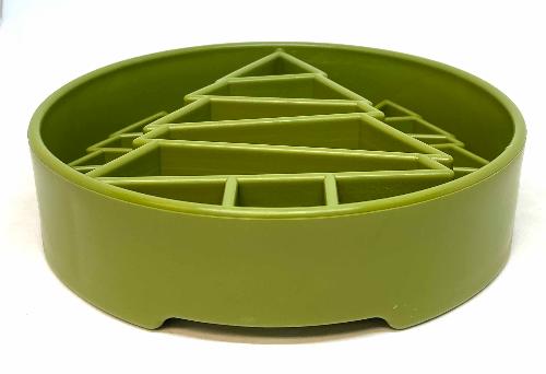 Pine Tree Christmas eBowl Deep Slow Feeder Dog Bowl for