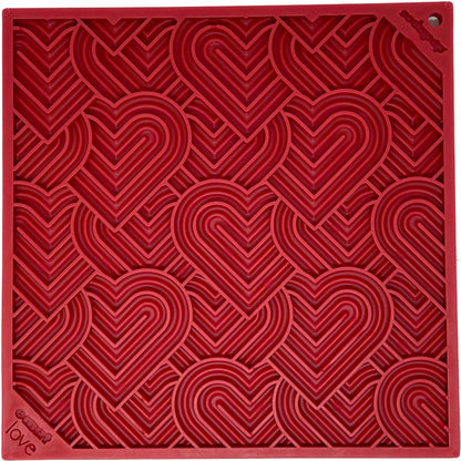 SodaPup Love Heart Enrichment Lick Mat for Calming Pet Stress