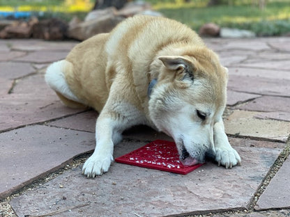 SodaPup Love Heart Enrichment Lick Mat for Calming Pet Stress