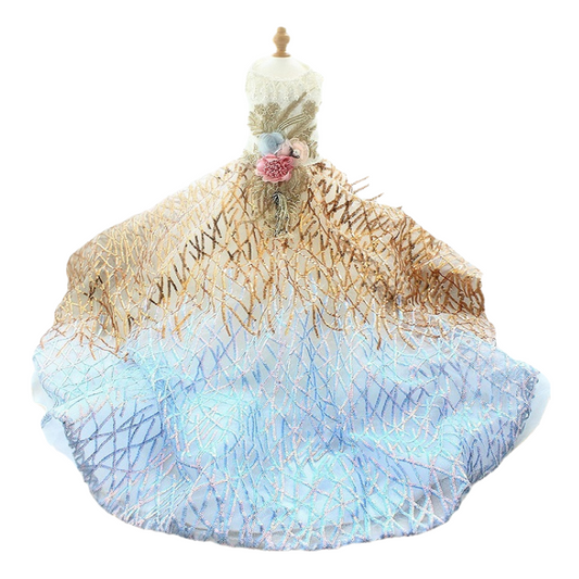 Exquisite Gold Silver Sequin Pet Gown Luxurious Dog Princess Dress - Purrfect Pet Kingdom