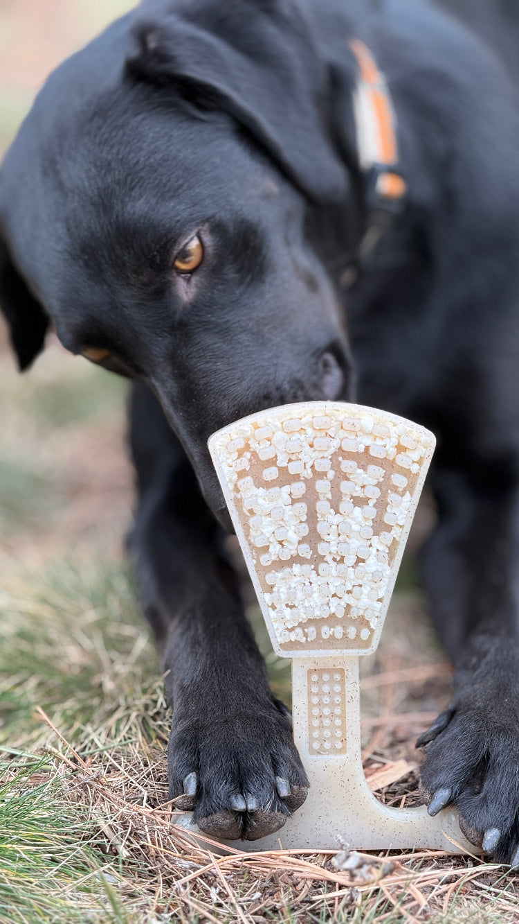 Dog Treats Waffle Tower Nylon Chew Enrichment Toy 2-in-1 for - gallery image 6