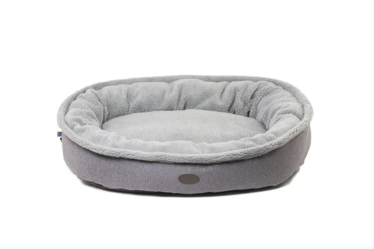 Dog Bed Furry Bagel Shaped Bolster