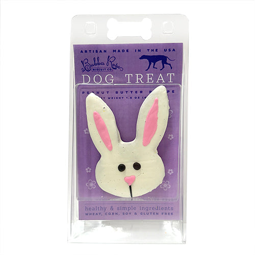 Dog Treats-Bunny Head Shaped Decorated Gourmet Bakery Snack