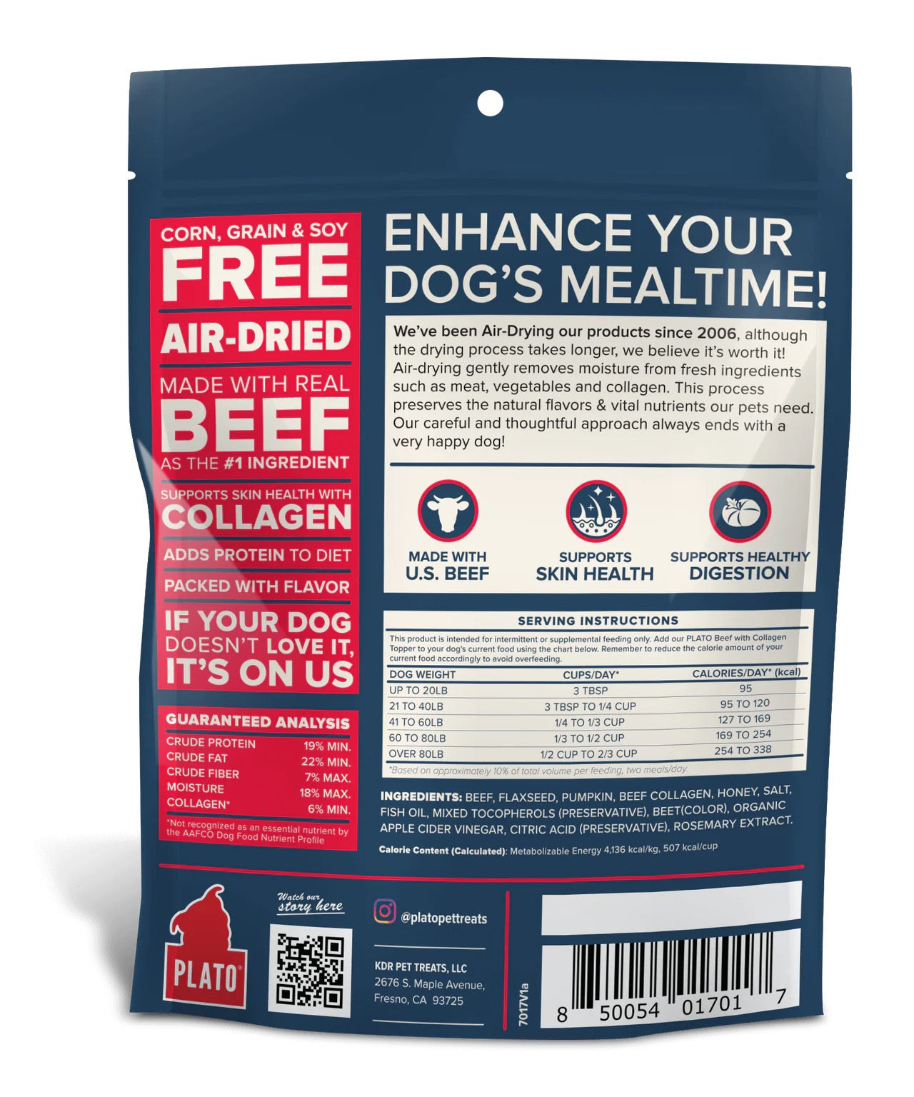 Air-Dried Beef Collagen Dog Food Topper 5.5oz 🦴