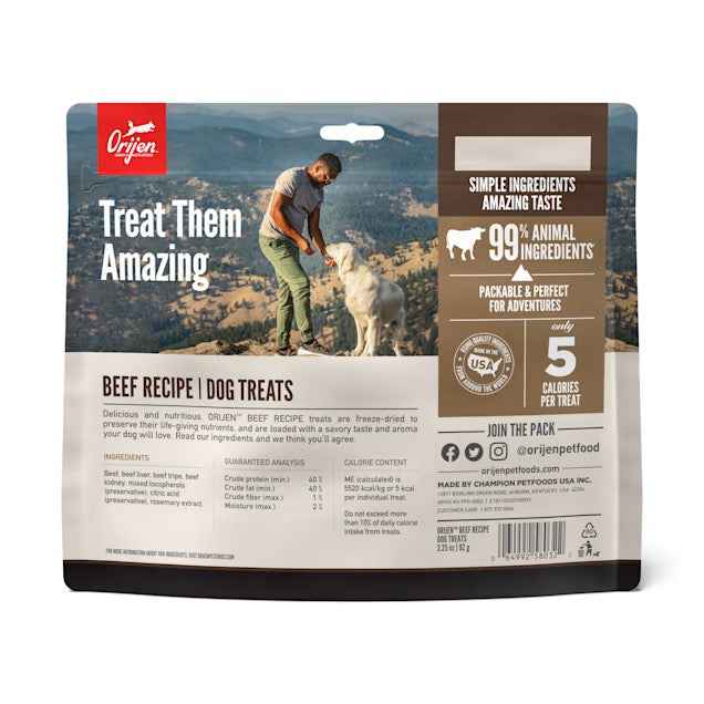 Orijen Beef Freeze Dried Dog Treats 3.25oz 🥩