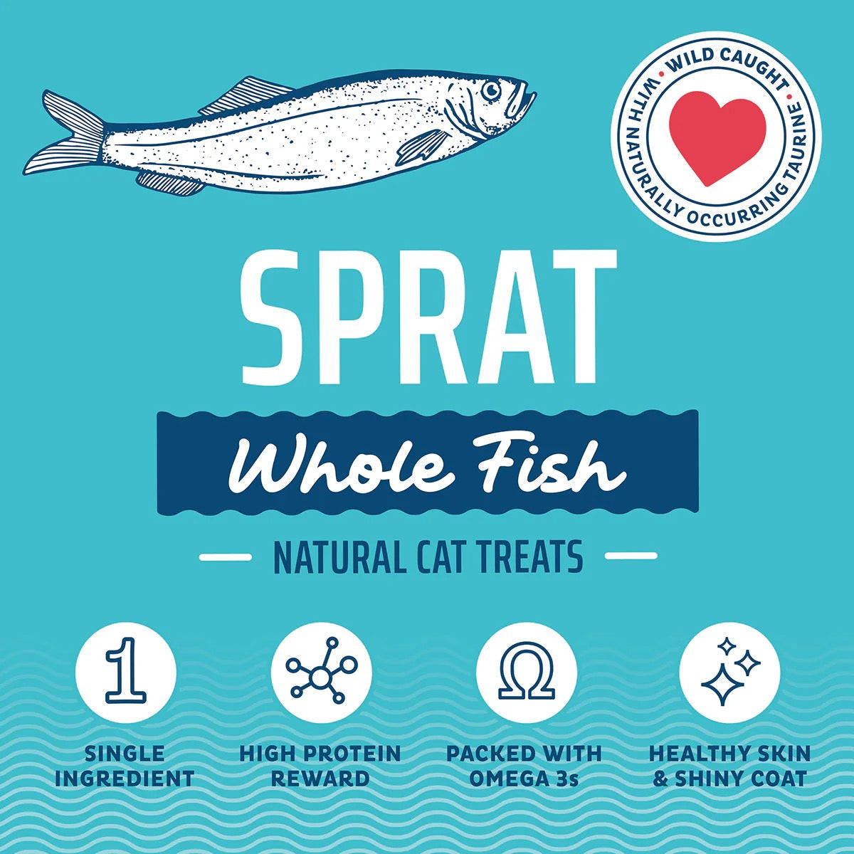 Cat Treats Whole Sprats Freeze Dried 0.85 Oz 🐟