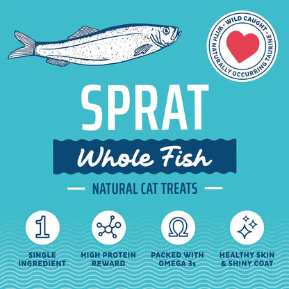 Cat Treats Whole Sprats Freeze Dried 0.85 Oz 🐟