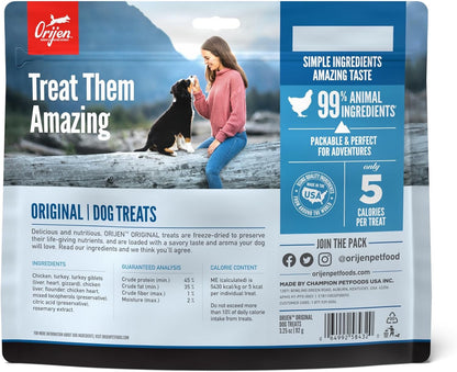 Orijen Original Freeze Dried Dog Treats 3.25oz 🐔