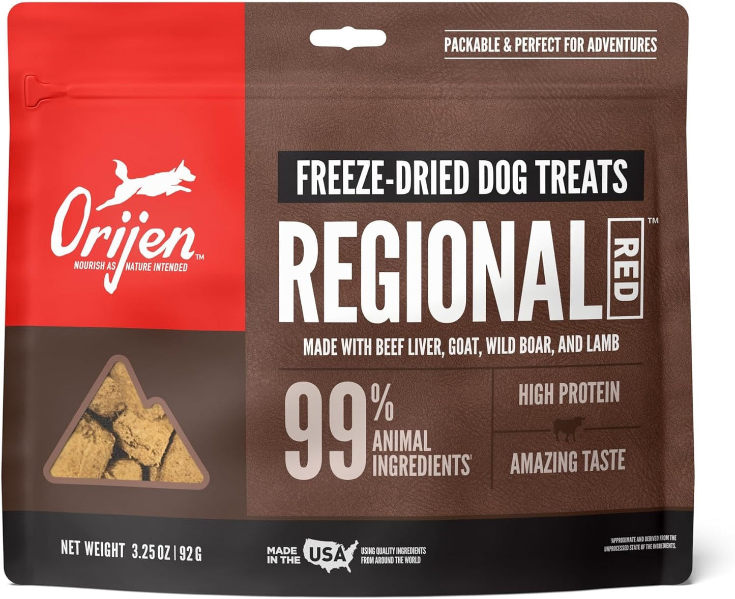 Orijen Regional Red Freeze Dried Dog Treats 3.25oz 🥩