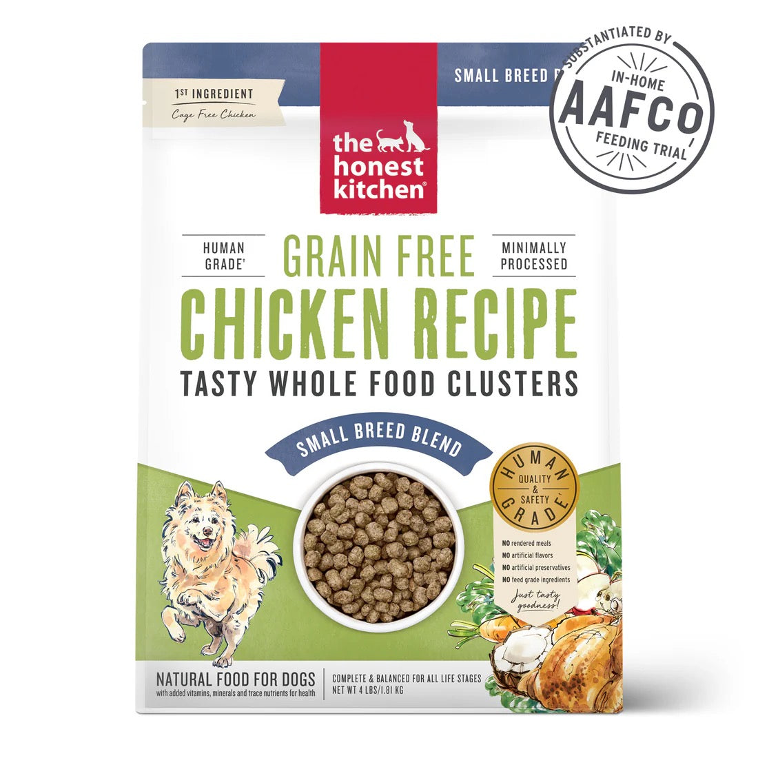Honest Kitchen Clusters Small Breed Grain Free Chicken Dry Dog Food (4lb) - Honest Kitchen Dog Food - The Family Pet