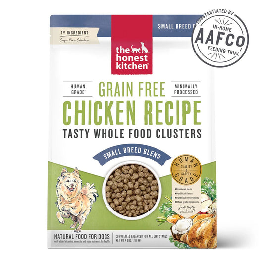 Honest Kitchen Clusters Small Breed Grain Free Chicken Dry Dog Food (4lb) - Honest Kitchen Dog Food - The Family Pet