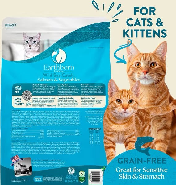 Earthborn Grain Free Wild Sea Catch Dry Cat Food (4lb) - Dry Cat Food - The Family Pet