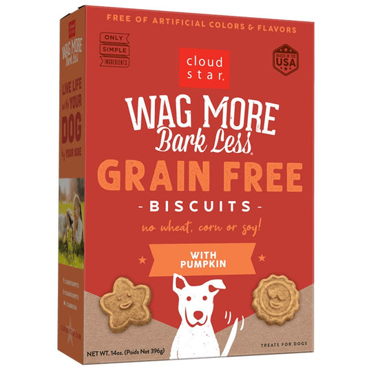 Wagmore Grain Free Pumpkin Oven Baked Biscuits Dog Treats (14oz)