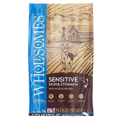 Wholesomes Sensitive Skin & Stomach Salmon Dry Dog Food (30