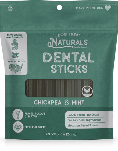 Dog Treat Naturals Chickpea & Mint Dental Sticks Dog Treats