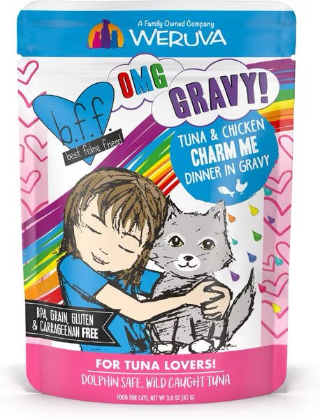 BFF OMG Charm Me Tuna and Chicken Recipe Wet Cat Food 3oz Pouch