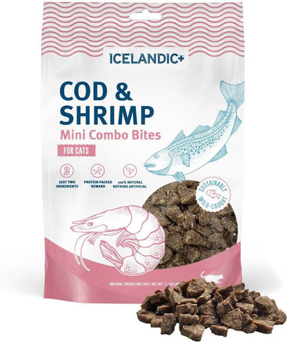 Purrfect Pet Kingdom Heavy-Duty Icelandic Mini Combo Bites Cod & Shrimp Cat Treats (1.7oz) For Small Animals - Durable and stylish design for animals