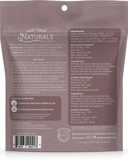Dog Treat Naturals Superfood Sticks, Lamb & Date Dog Treats
